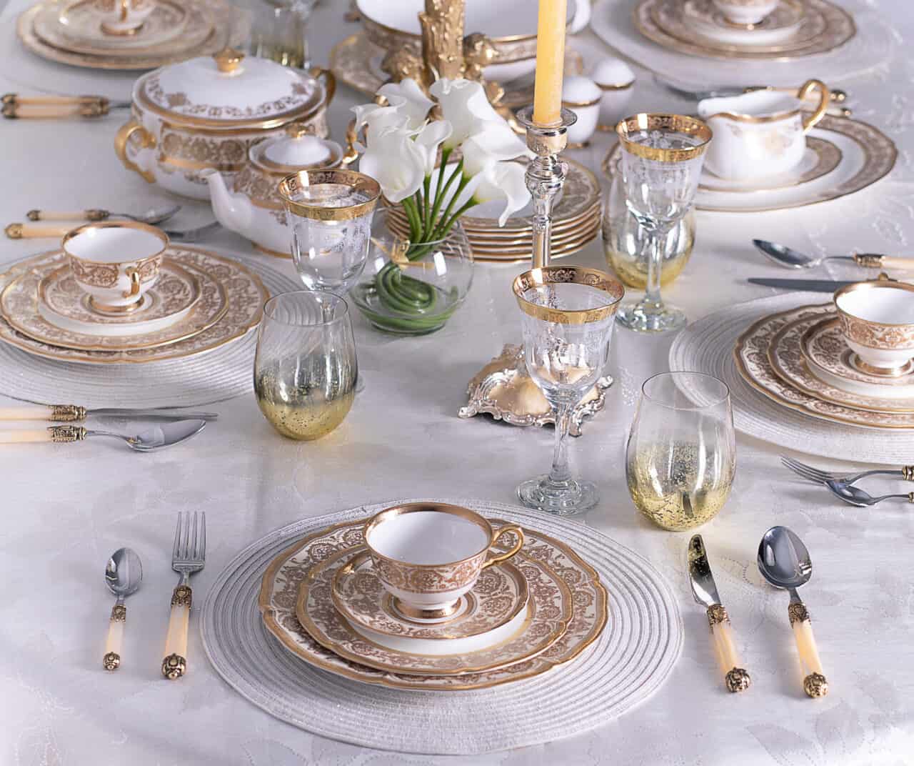 Golden Romance Cream Dinner Set (6 place settings/ 26 pieces) | The Old ...